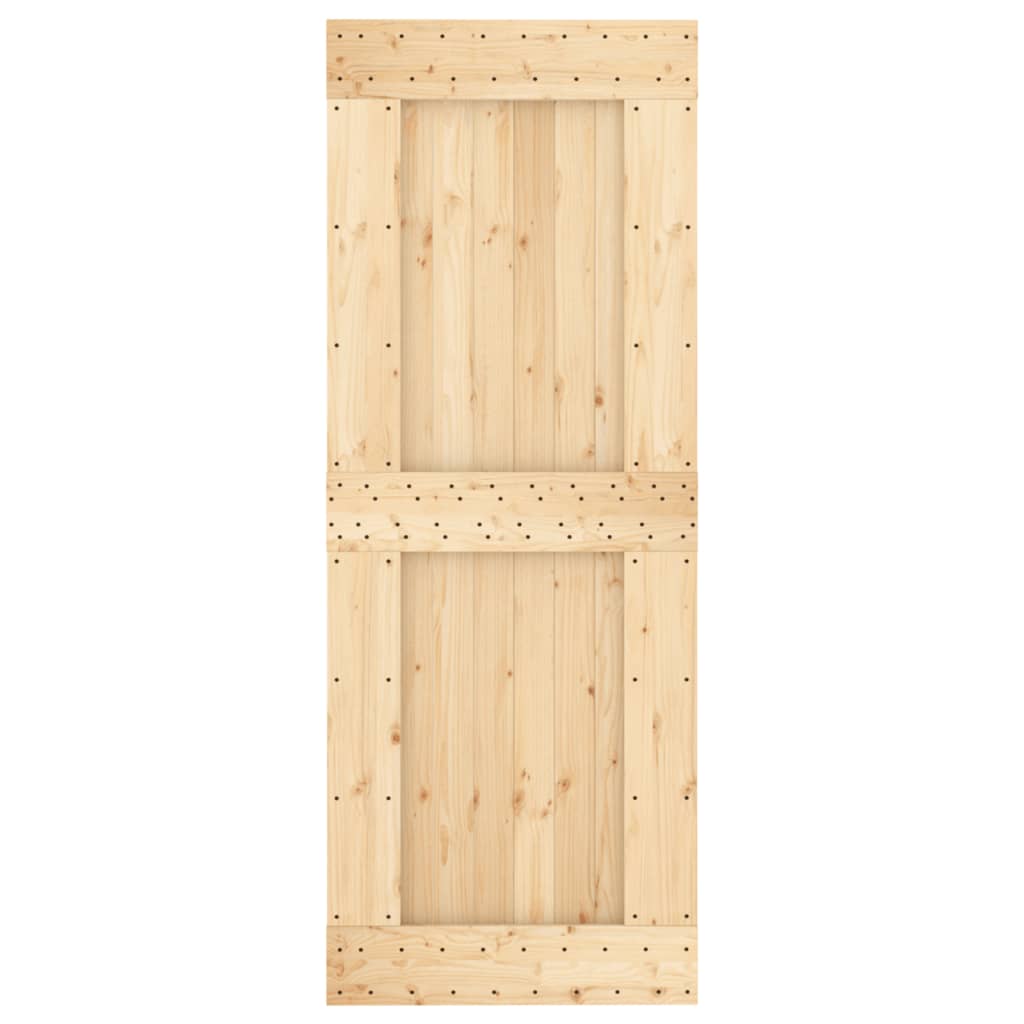 Puerta corredera con herrajes madera maciza de pino 80x210 cm vidaXL