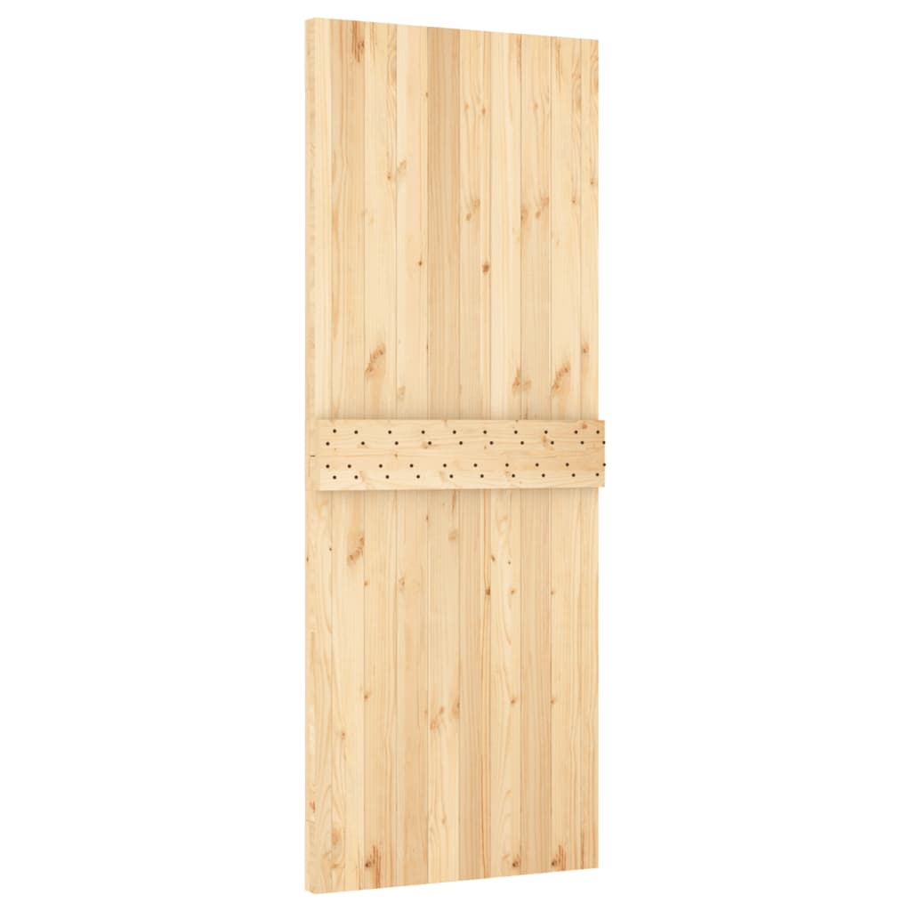 Puerta corredera con herrajes madera maciza de pino 80x210 cm vidaXL