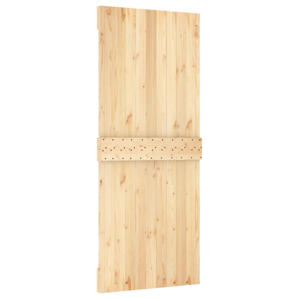 Puerta corredera con herrajes madera maciza de pino 85x210 cm - Vetonek