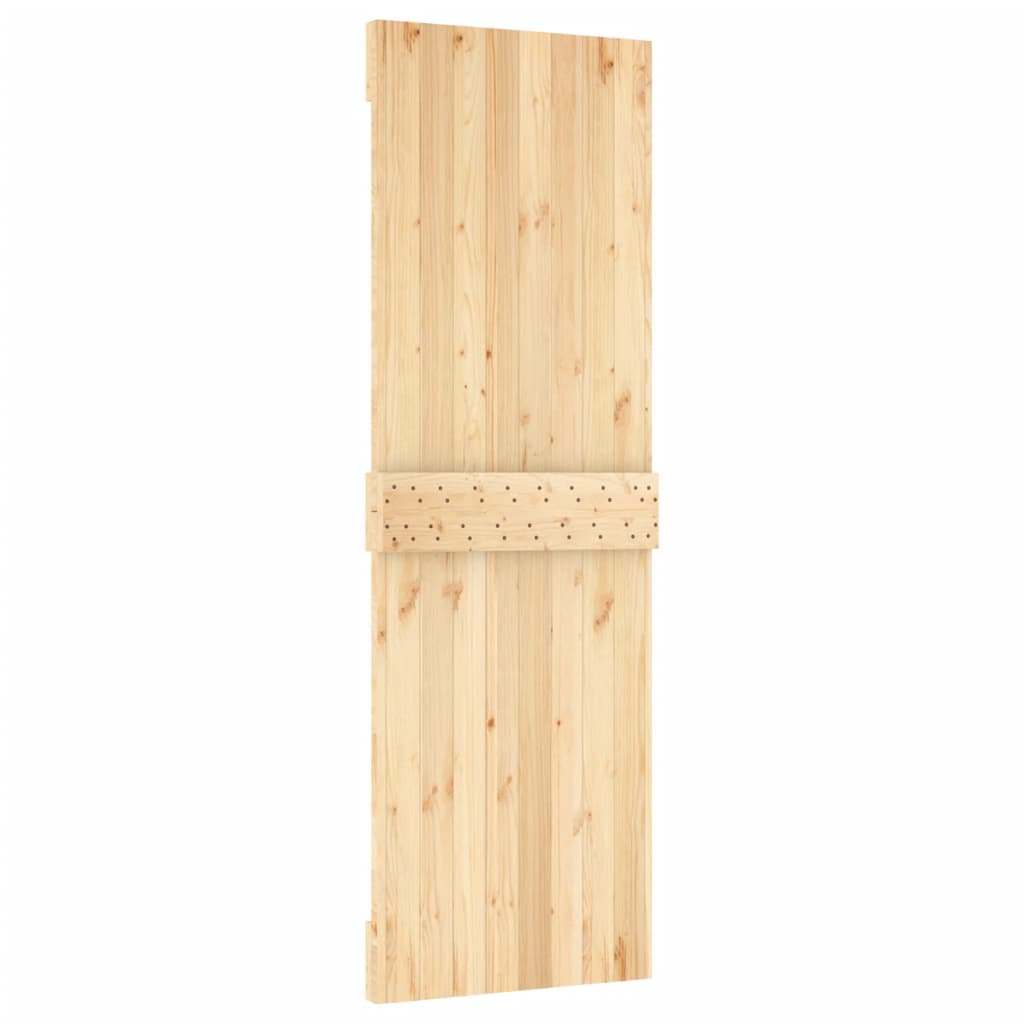 Puerta corredera con herrajes madera maciza de pino 70x210 cm vidaXL