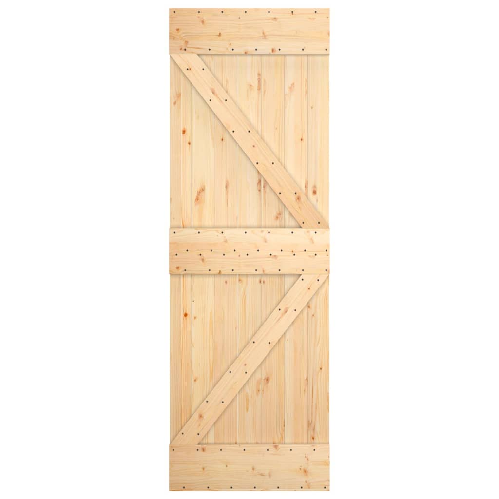 Puerta corredera con herrajes madera maciza de pino 70x210 cm vidaXL