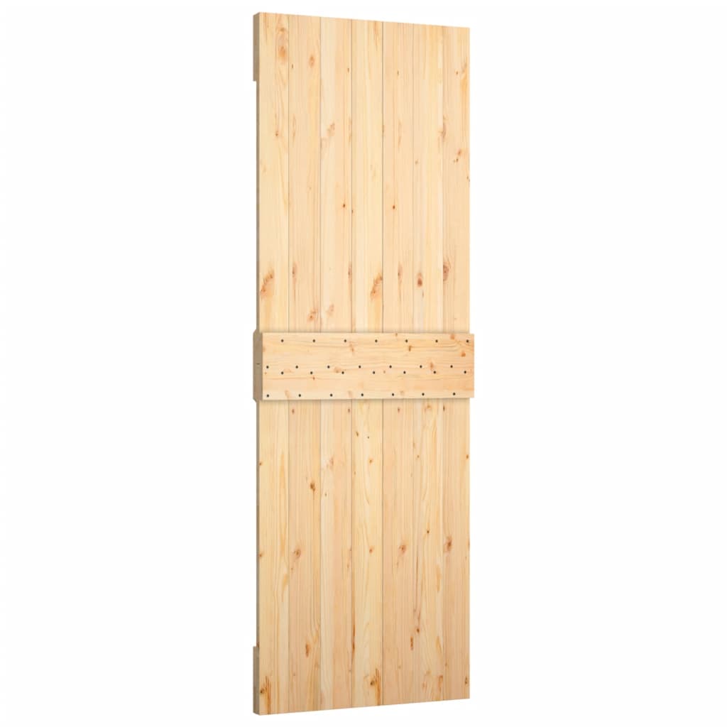 Puerta corredera con herrajes madera maciza de pino 70x210 cm vidaXL