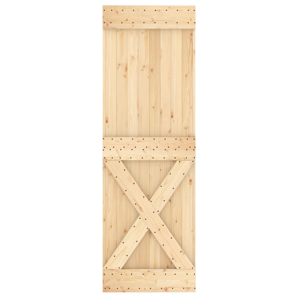 Puerta corredera con herrajes madera maciza de pino 70x210 cm vidaXL