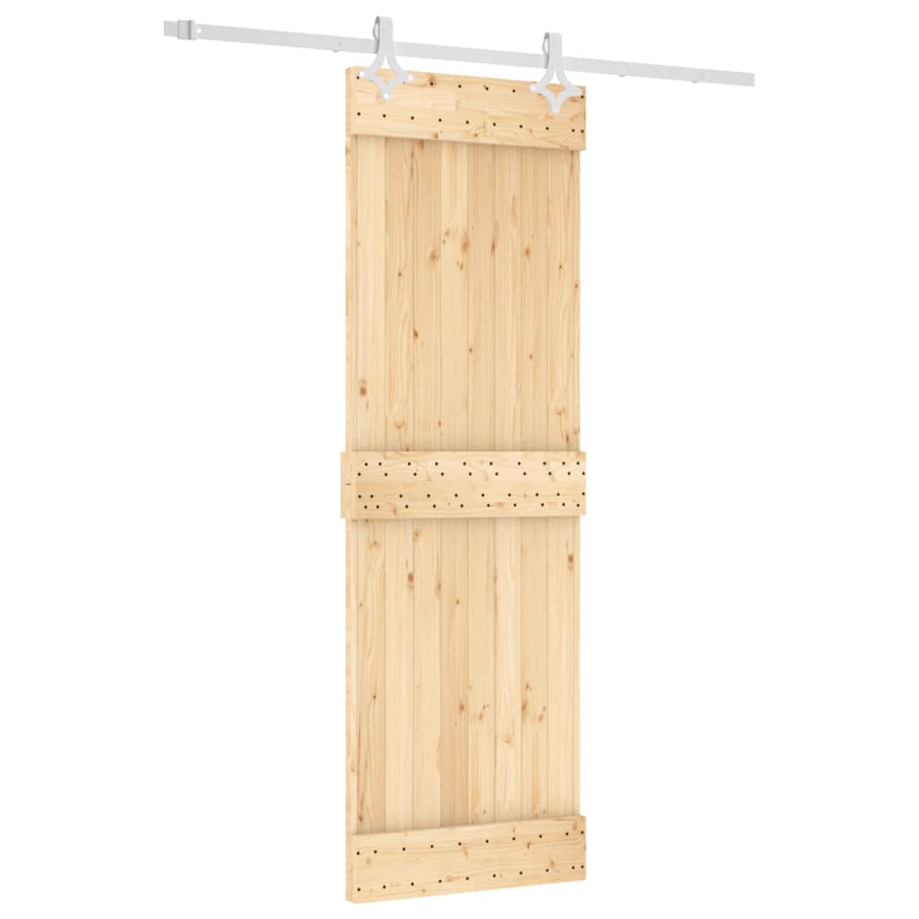 Puerta corredera con herrajes madera maciza de pino 70x210 cm - Vetonek