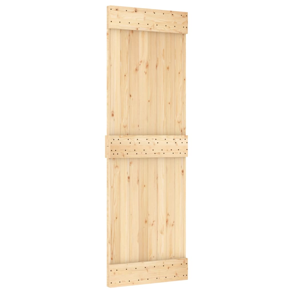 Puerta corredera con herrajes madera maciza de pino 70x210 cm - Vetonek