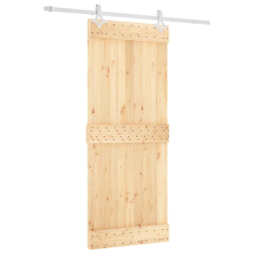 Puerta corredera con herrajes madera maciza de pino 85x210 cm vidaXL