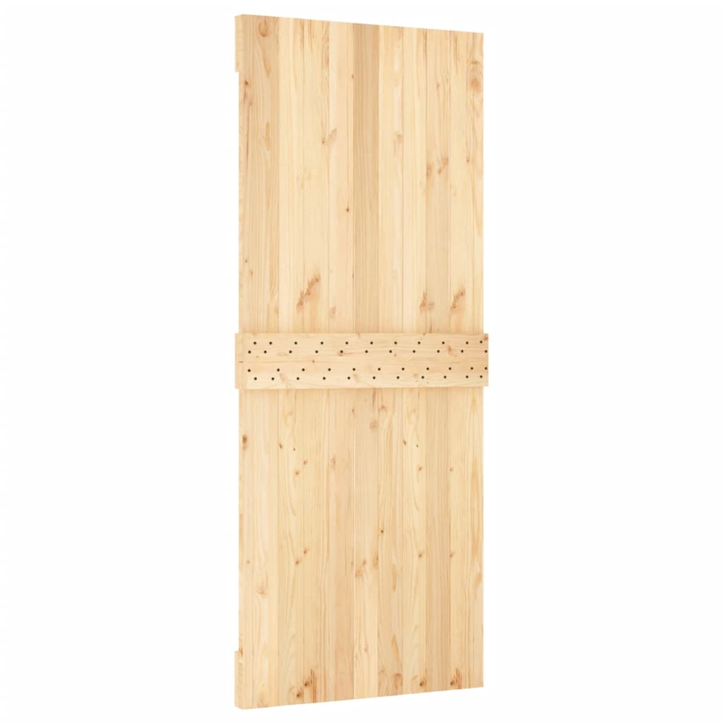 Puerta corredera con herrajes madera maciza de pino 85x210 cm - Vetonek