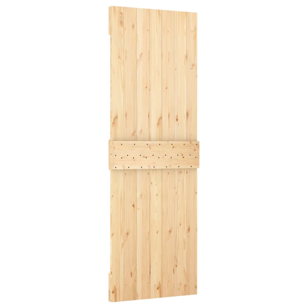 Puerta corredera con herrajes madera maciza de pino 70x210 cm vidaXL