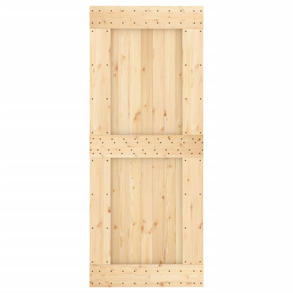 Puerta corredera con herrajes madera maciza de pino 85x210 cm vidaXL