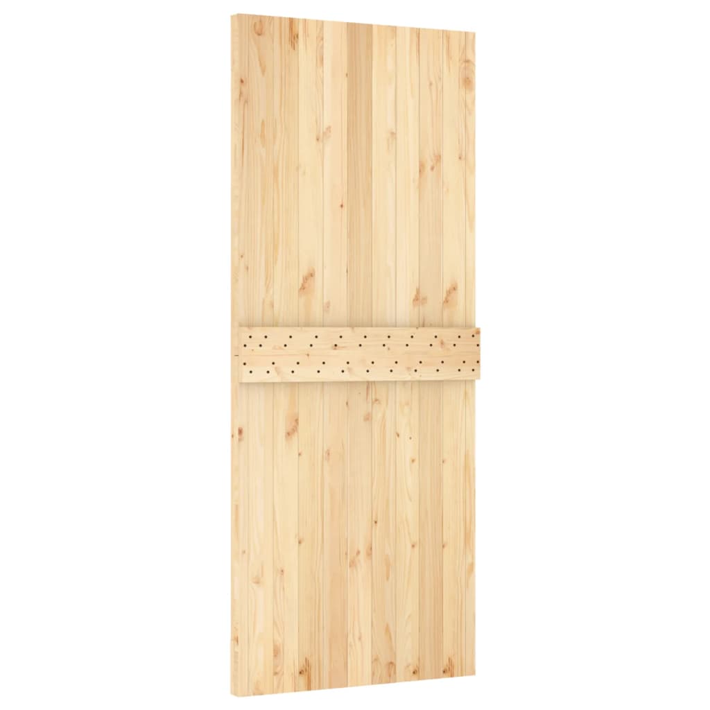 Puerta corredera con herrajes madera maciza de pino 85x210 cm - Vetonek