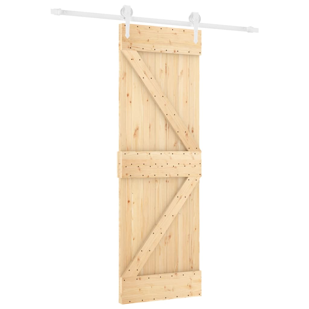 Puerta corredera con herrajes madera maciza de pino 70x210 cm vidaXL