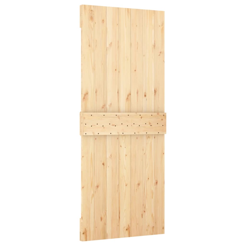 Puerta corredera con herrajes madera maciza de pino 80x210 cm vidaXL