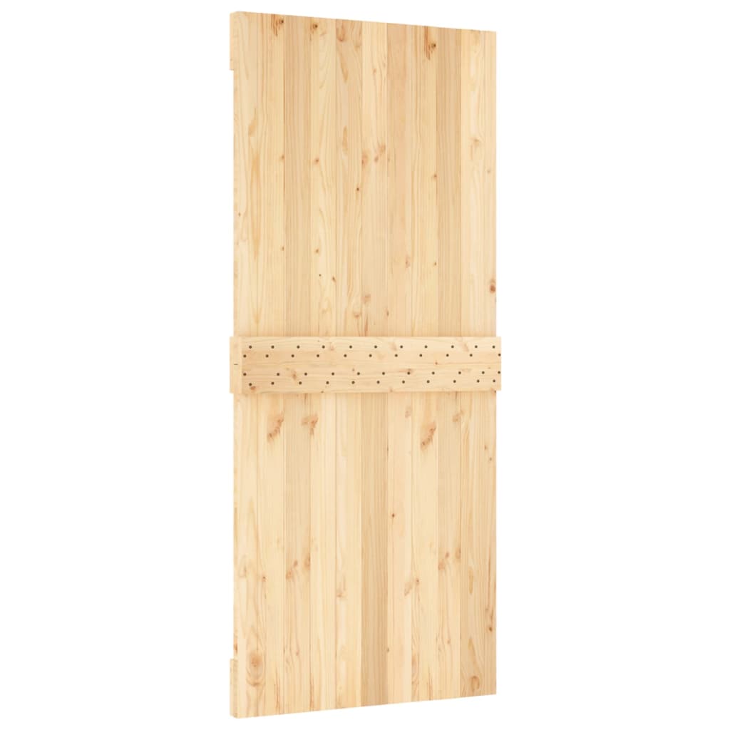 Puerta corredera con herrajes madera maciza de pino 90x210 cm vidaXL