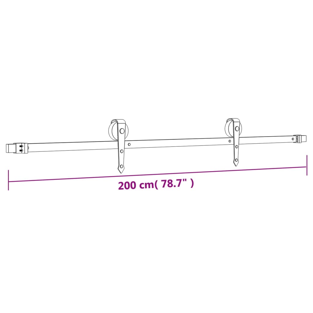 Puerta corredera con herrajes madera maciza de pino 85x210 cm vidaXL