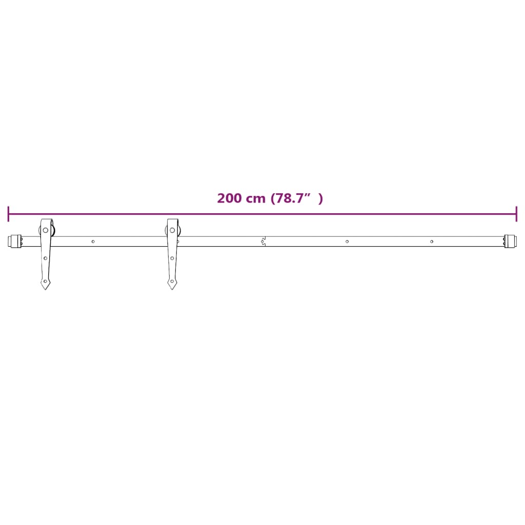 Puerta corredera con herrajes madera maciza de pino 80x210 cm vidaXL