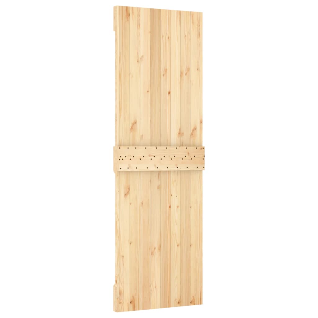 Puerta corredera con herrajes madera maciza de pino 80x210 cm vidaXL