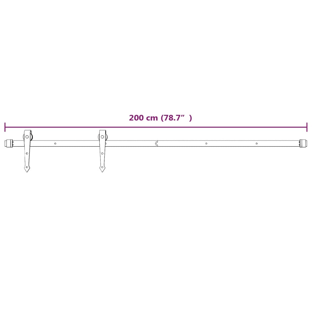 Puerta corredera con herrajes madera maciza de pino 100x210 cm vidaXL