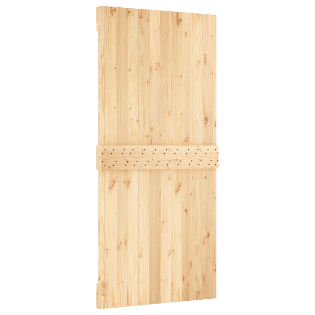 Puerta corredera con herrajes madera maciza de pino 95x210 cm vidaXL