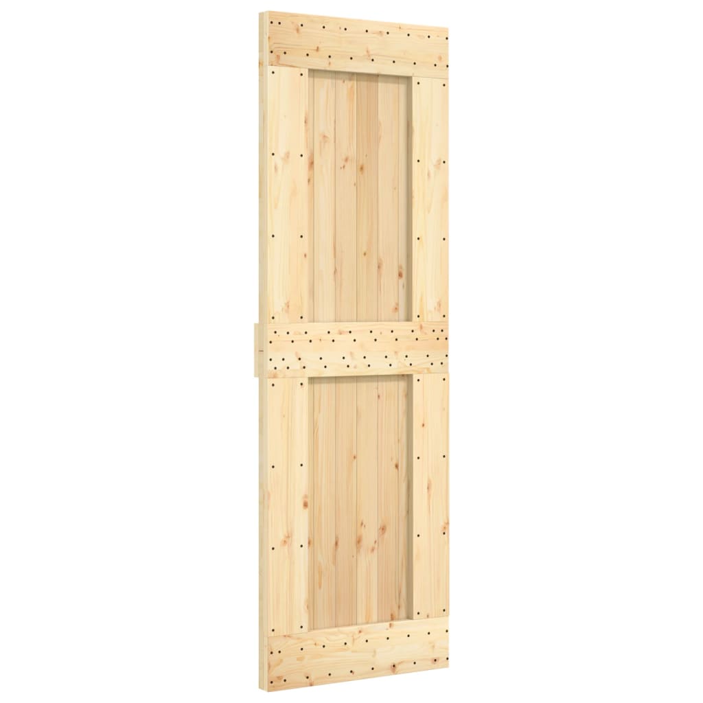 Puerta corredera con herrajes madera maciza de pino 70x210 cm - Vetonek