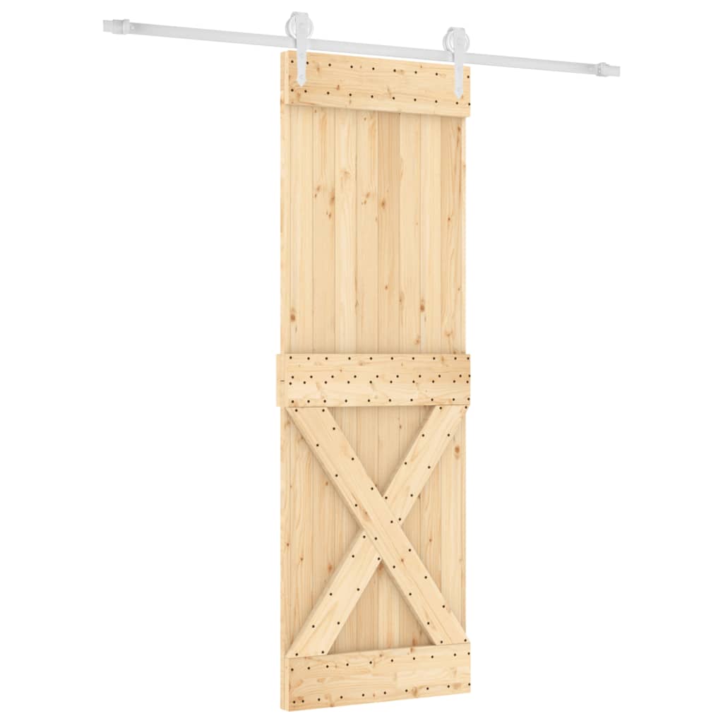 Puerta corredera con herrajes madera maciza de pino 70x210 cm vidaXL