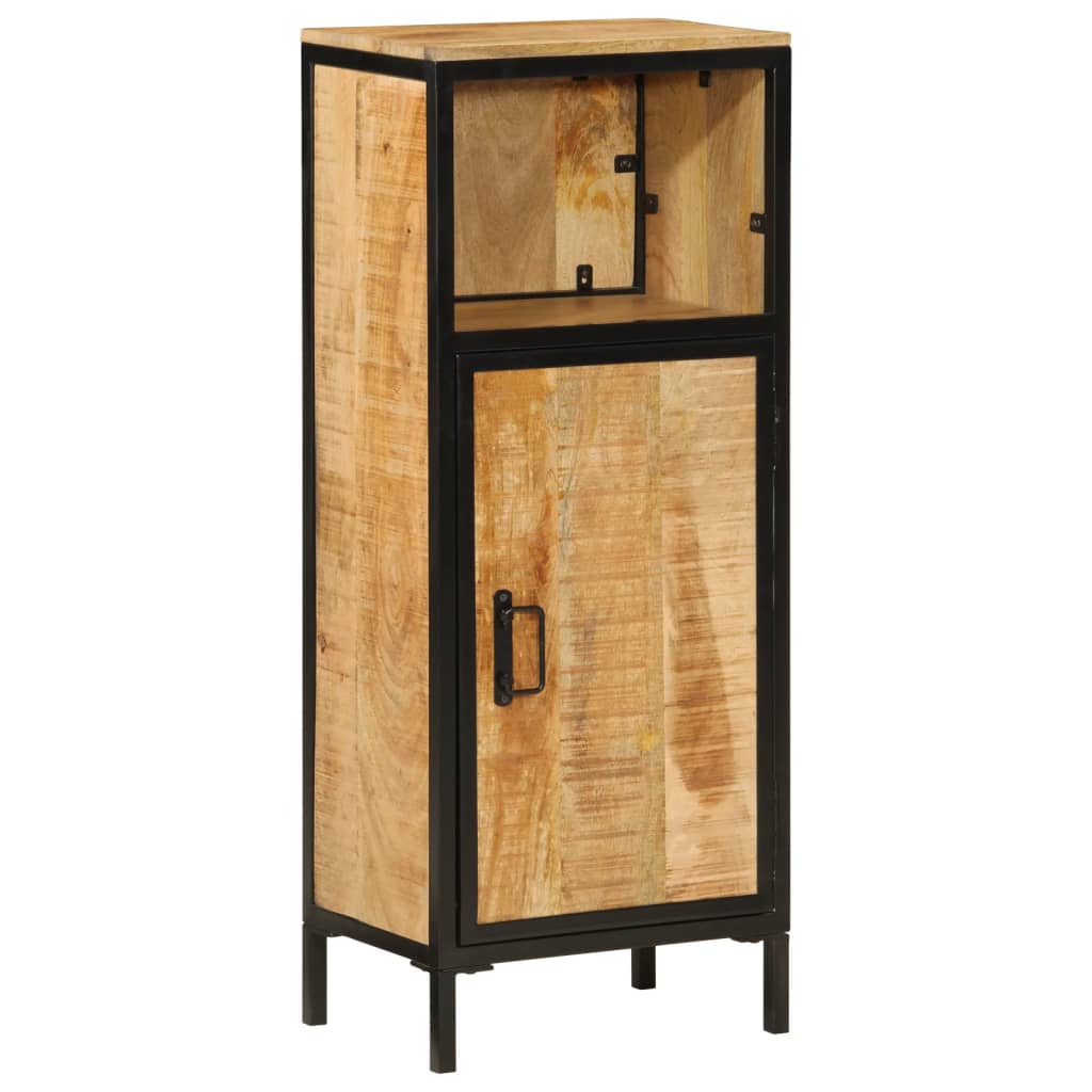 Vetonek Mueble de baño madera maciza de mango y hierro 40x27x90 cm