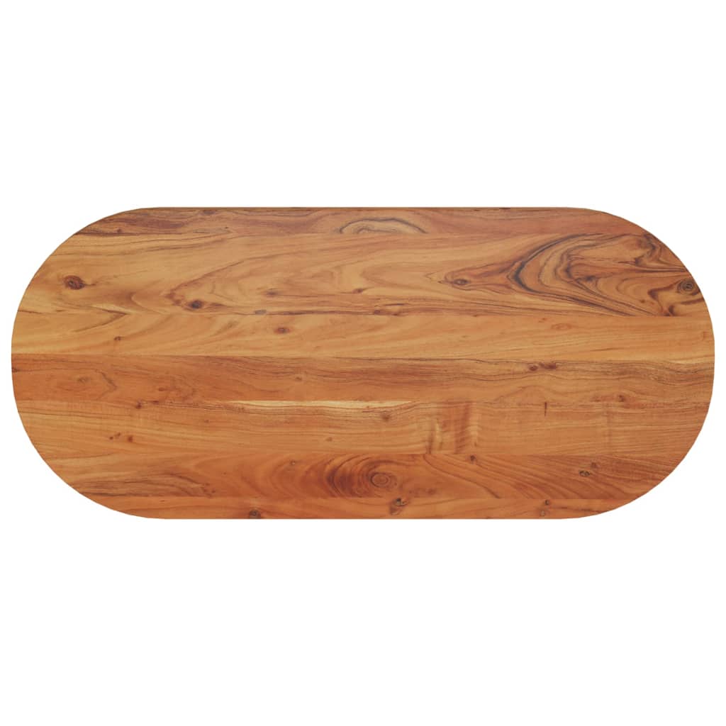 Vetonek Tablero de mesa ovalado madera maciza de acacia 110x50x2,5 cm