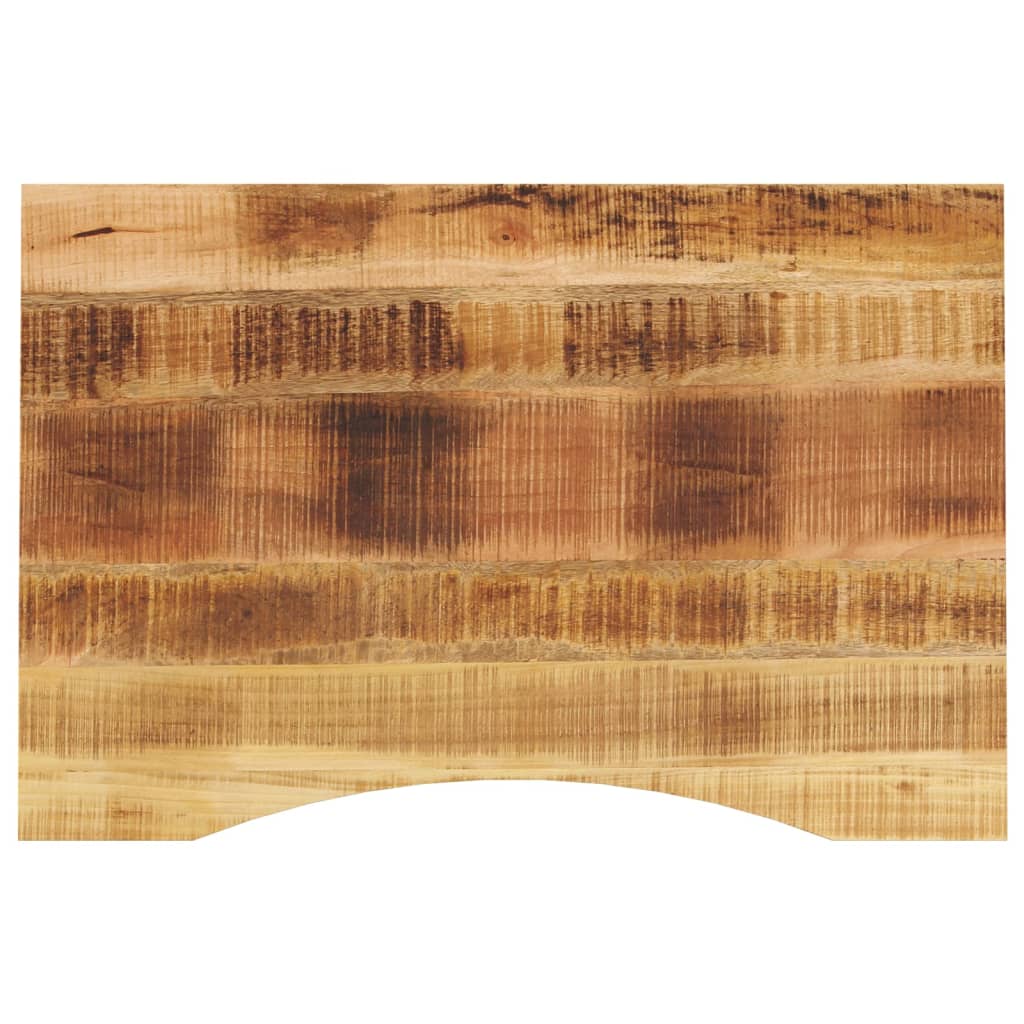 Tablero de escritorio con curva madera mango rugosa 80x50x2,5cm