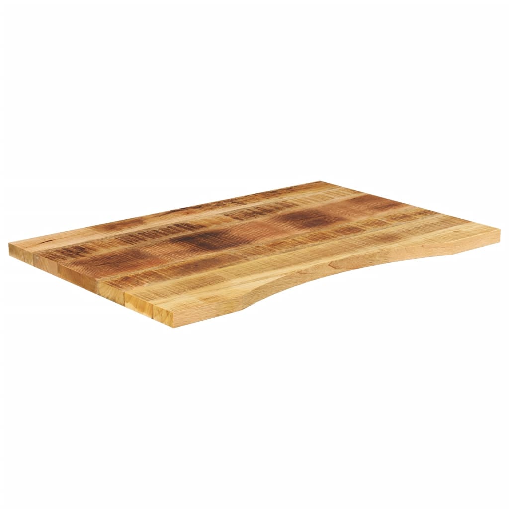 Tablero de escritorio con curva madera mango rugosa 80x50x2,5cm