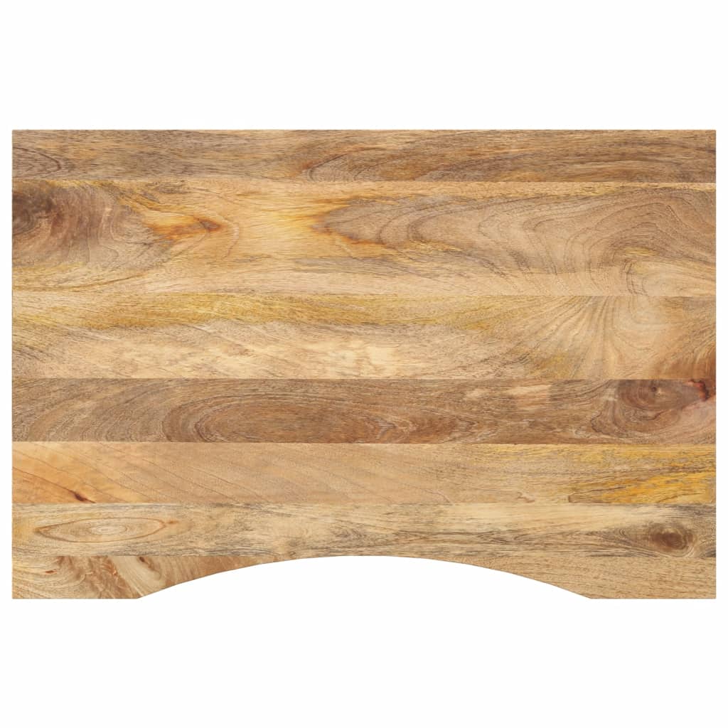 Vetonek Tablero de escritorio con curva madera mango rugosa 80x50x2,5cm