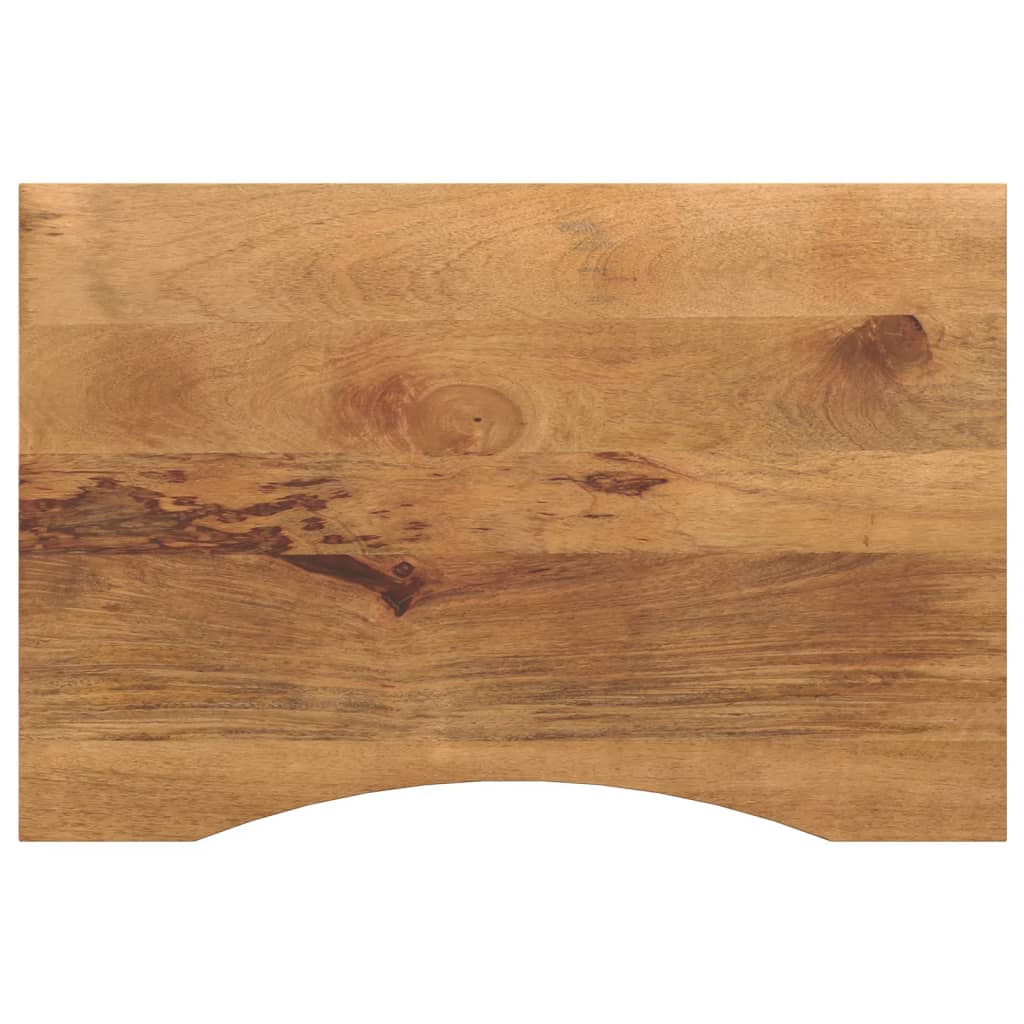 Vetonek Tablero de escritorio con curva madera mango rugosa 80x50x2,5cm