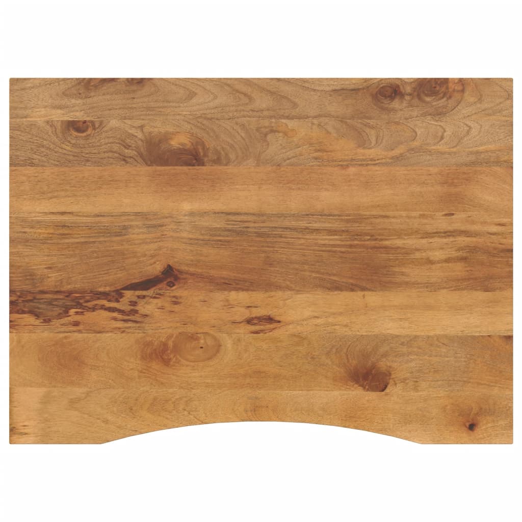 Vetonek Tablero escritorio con curva madera mango rugosa 100x80x2,5 cm