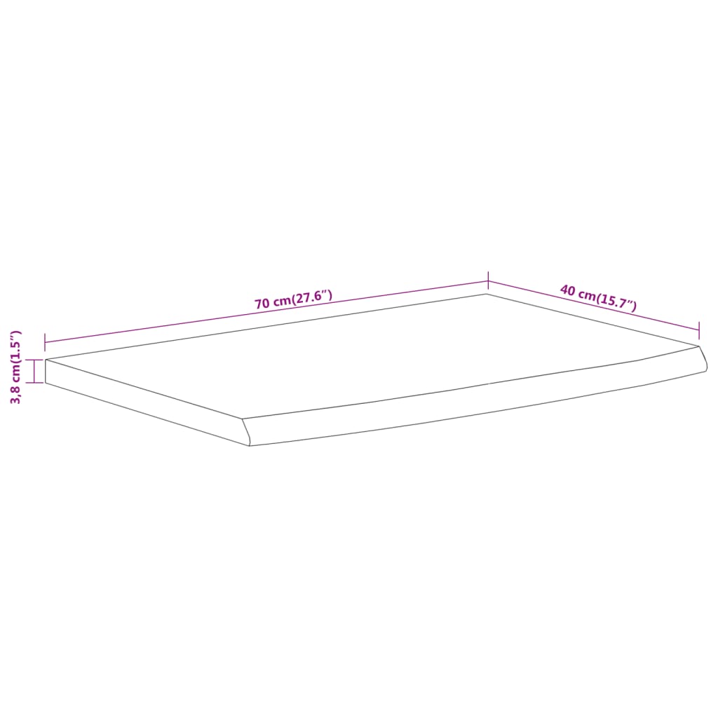 Murall rectangular Fusta Actangular Vida 70x40x3.8 cm