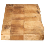 Plateau de table bord naturel bois de manguier massif 180x40x3,8 cm V1283 Vetonek