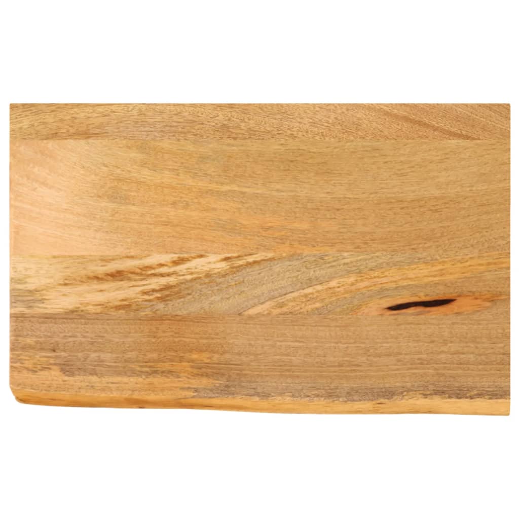 Vetonek Tablero de mesa borde natural madera maciza mango 40x20x2,5 cm