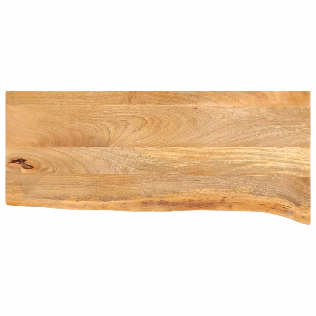 Vetonek Tablero de mesa borde natural madera maciza mango 70x20x2,5 cm