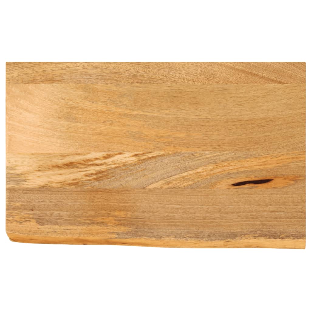 Vetonek Tablero de mesa borde natural madera maciza mango 40x30x2,5 cm