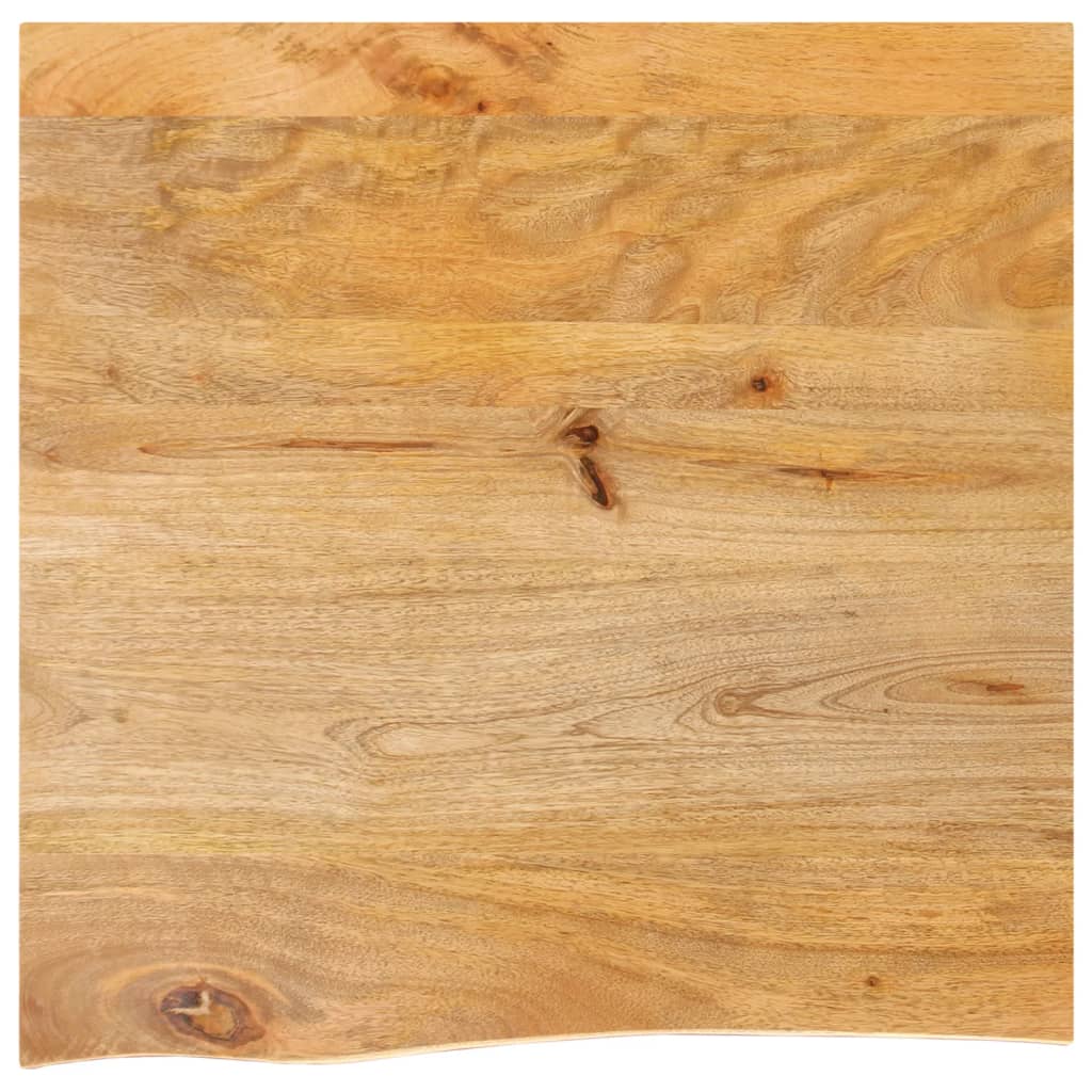 Vetonek Tablero de mesa borde natural madera maciza mango 40x40x2,5 cm