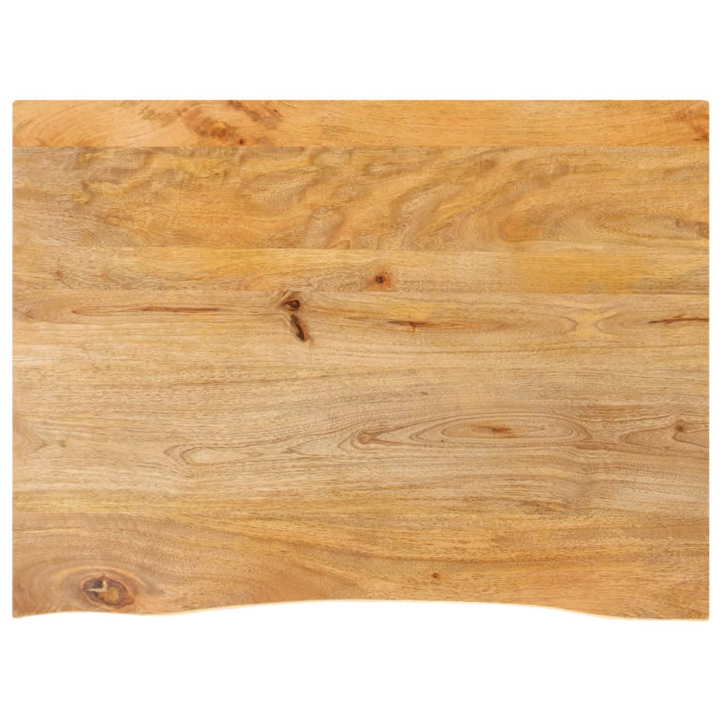 Vetonek Tablero de mesa borde natural madera maciza mango 70x60x2,5 cm