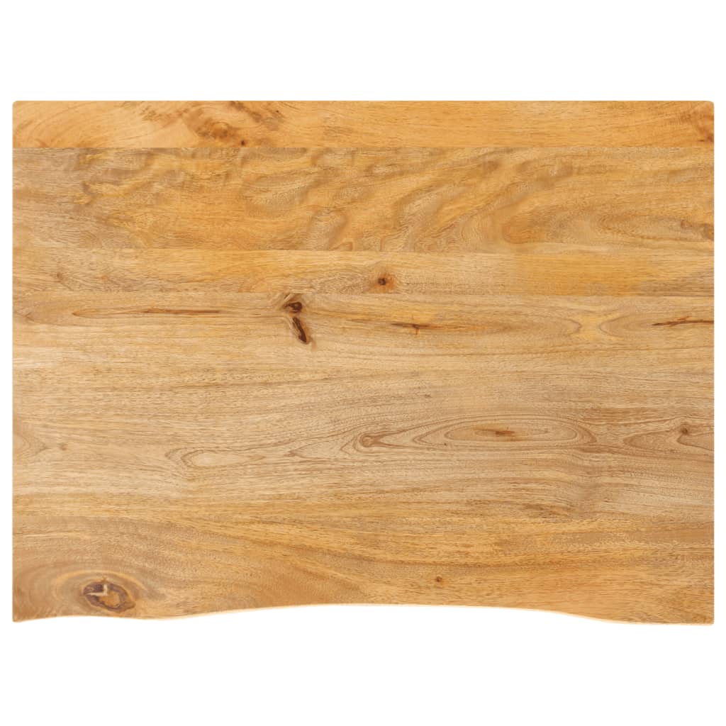 Vetonek Tablero de mesa borde natural madera maciza mango 80x60x2,5 cm