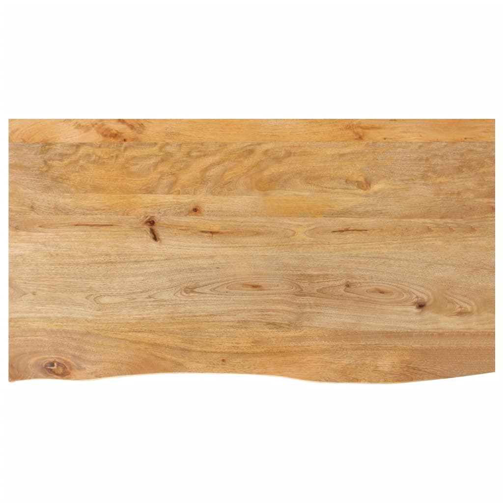 Vetonek Tablero de mesa borde natural madera maciza mango 100x60x2,5 cm