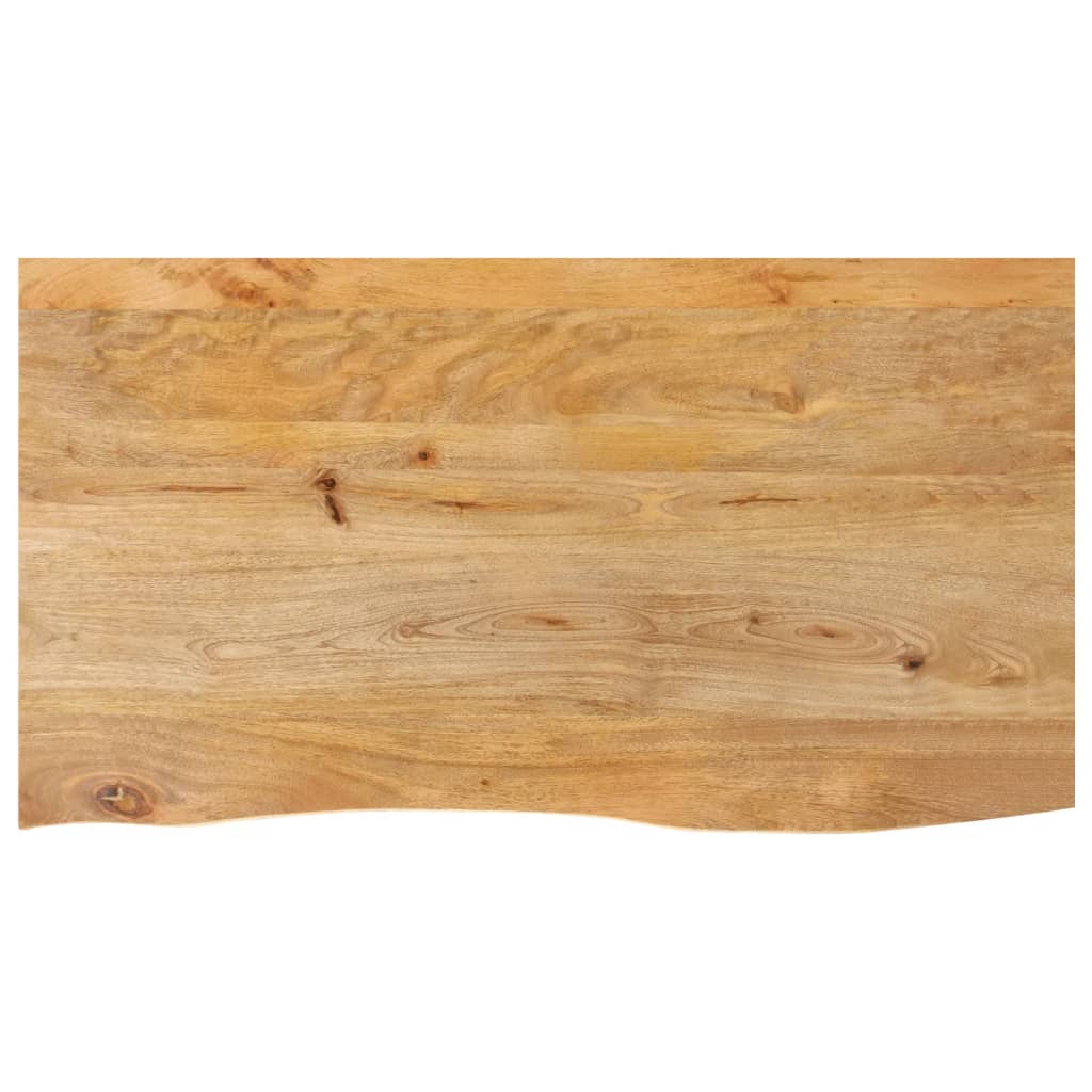 Vetonek Tablero de mesa borde natural madera maciza mango 110x60x2,5 cm