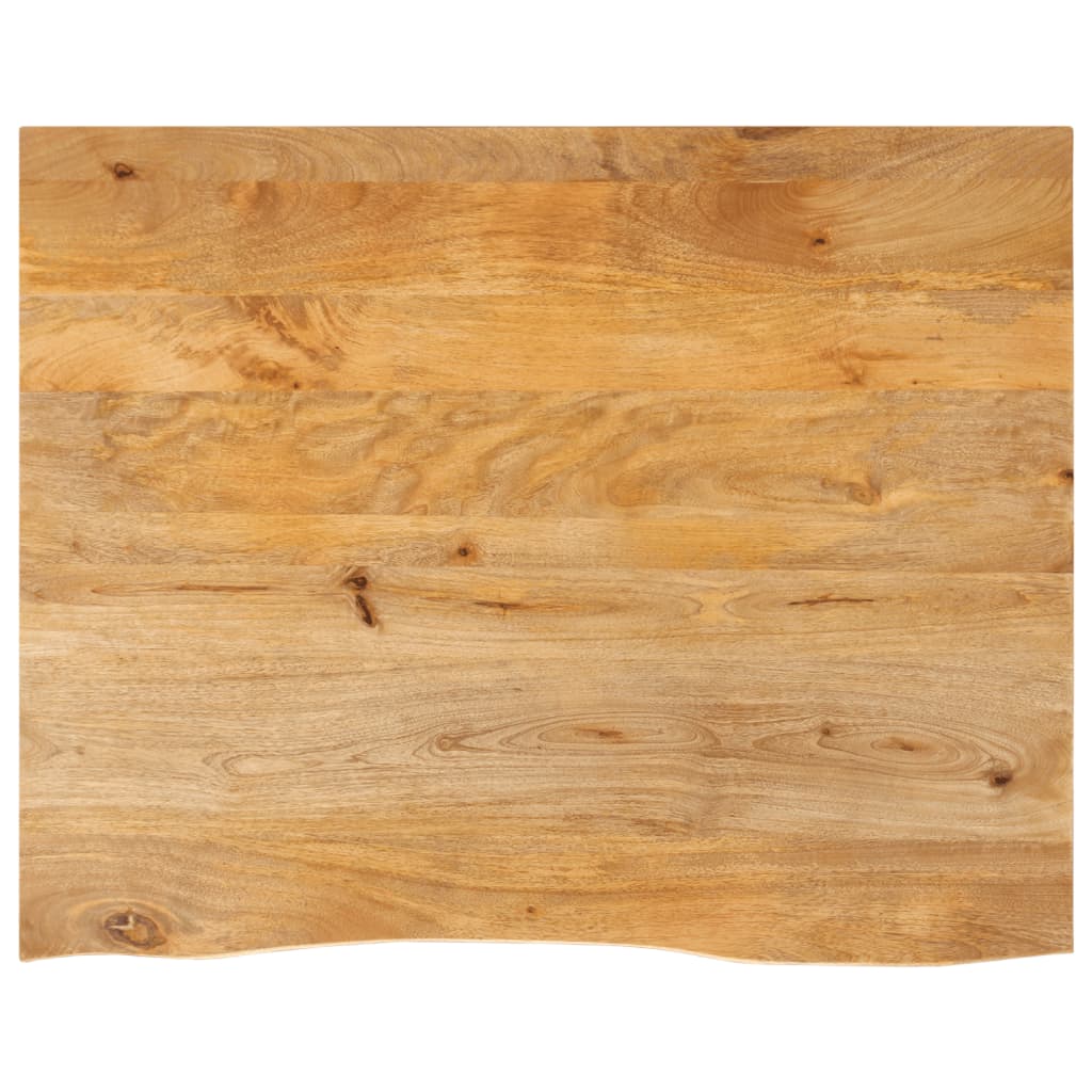 Vetonek Tablero de mesa borde natural madera maciza mango 90x80x2,5 cm