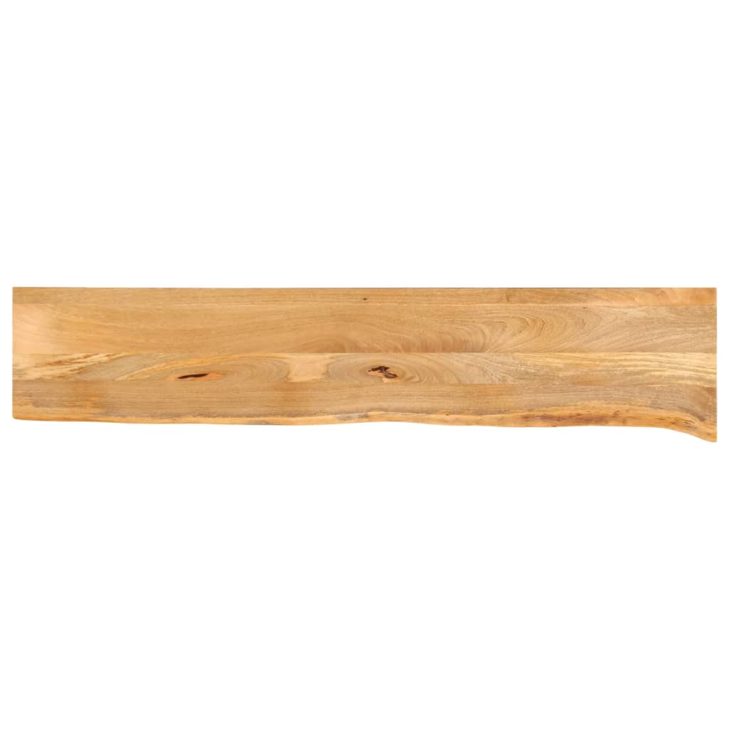 Plateau de table bord naturel bois de manguier massif 140x30x3,8 cm V2105 Vetonek