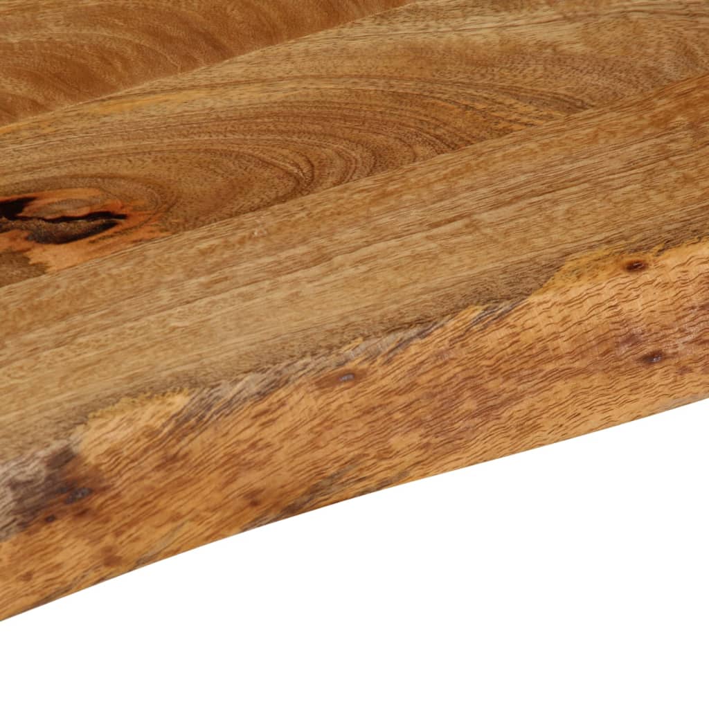 Plateau de table bord naturel bois de manguier massif 140x30x3,8 cm V2105 Vetonek