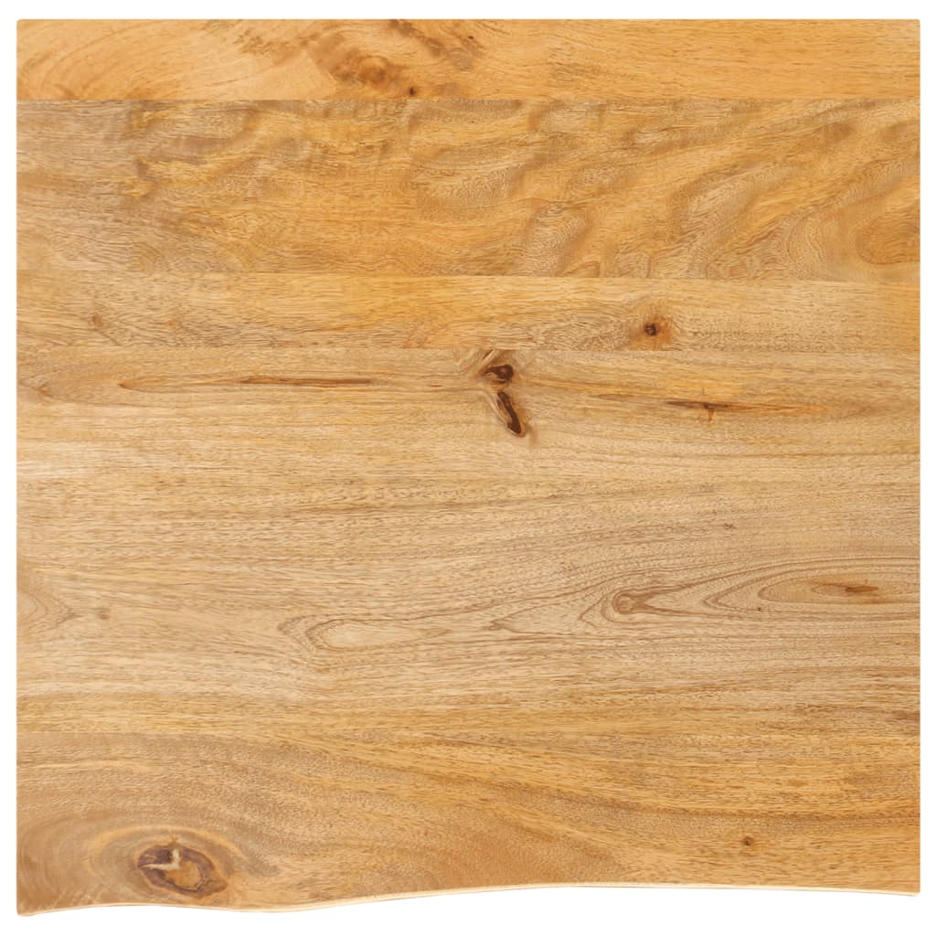 Vetonek Tablero de mesa borde natural madera maciza mango 60x60x3,8 cm