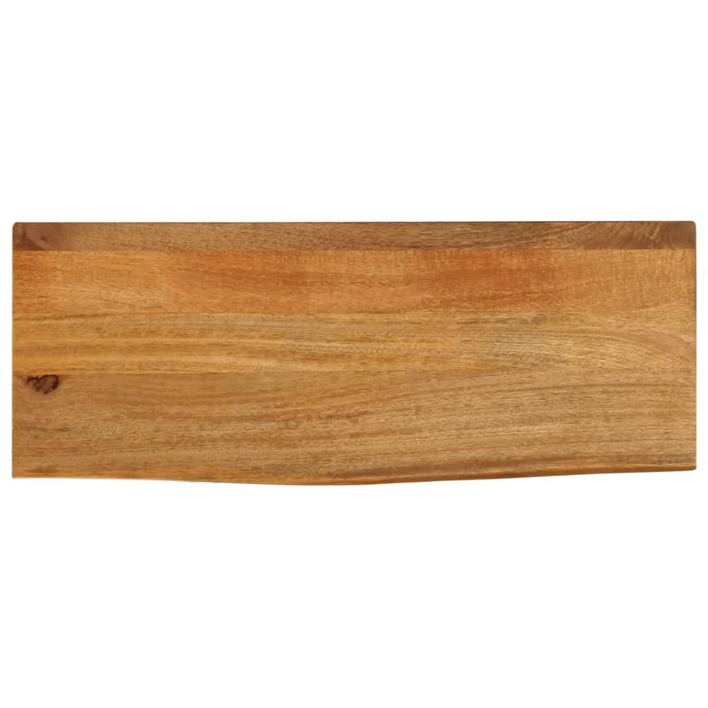 Vetonek Tablero de mesa borde natural madera maciza mango 70x20x2,5 cm