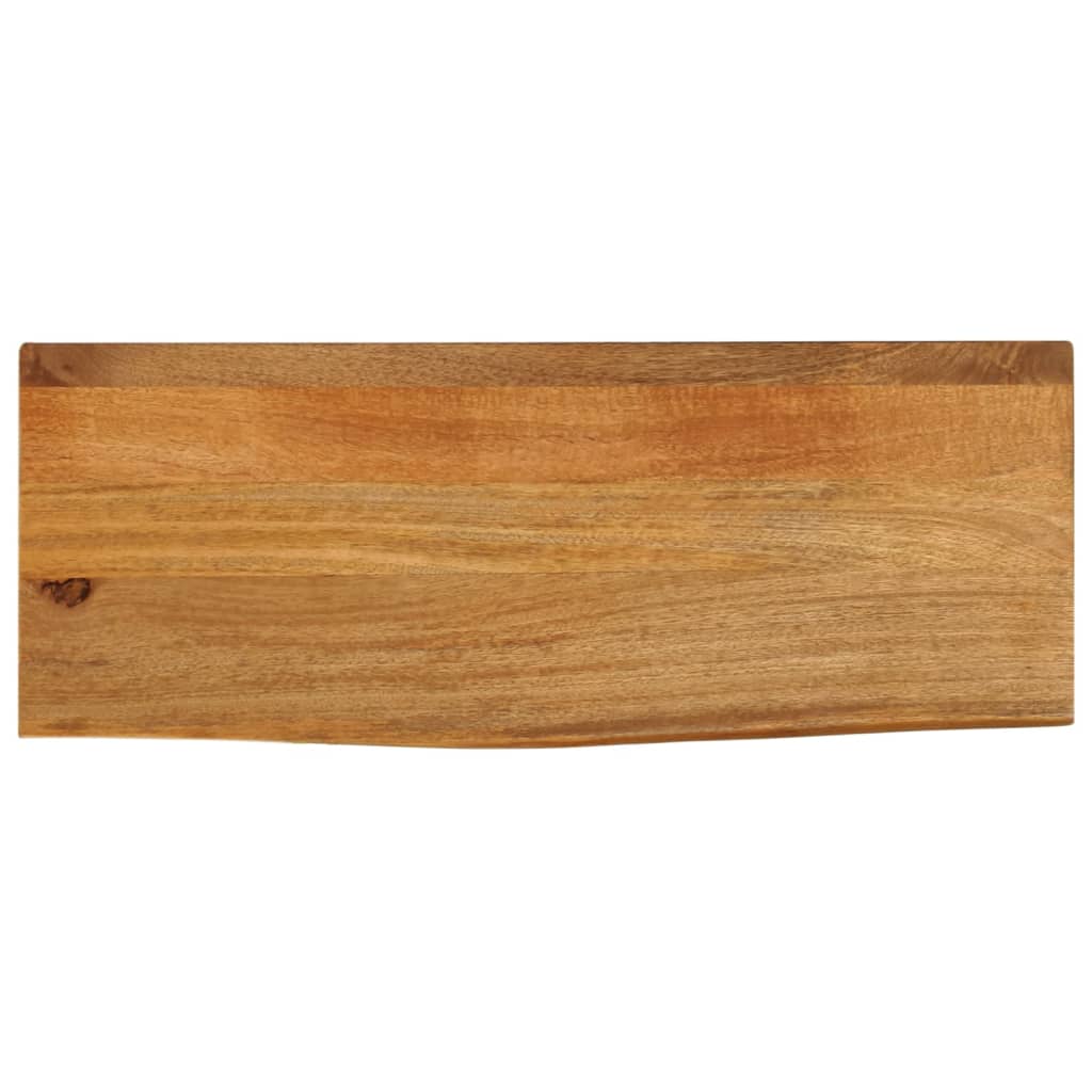 Vetonek Tablero de mesa borde natural madera maciza mango 80x20x2,5 cm