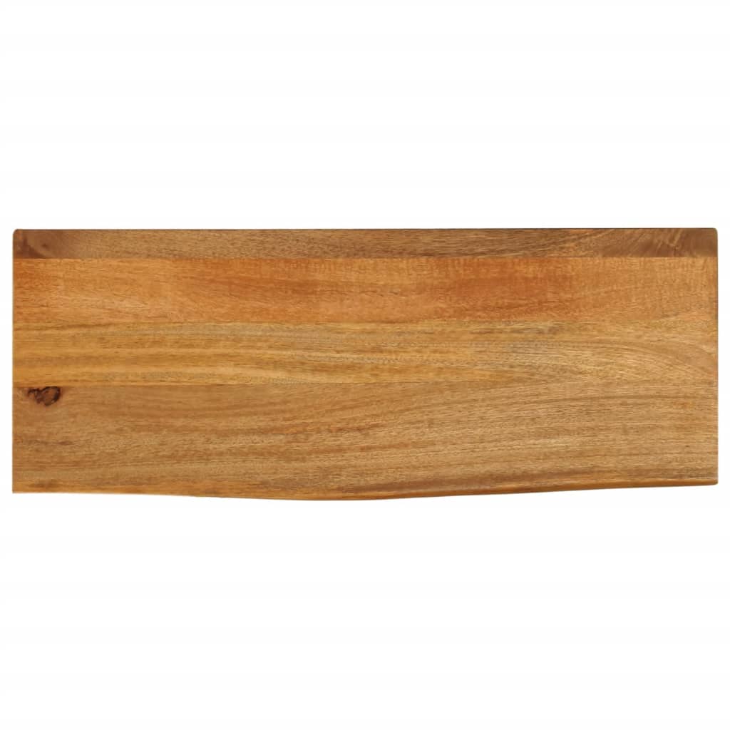 Vetonek Tablero de mesa borde natural madera maciza mango 90x20x2,5 cm