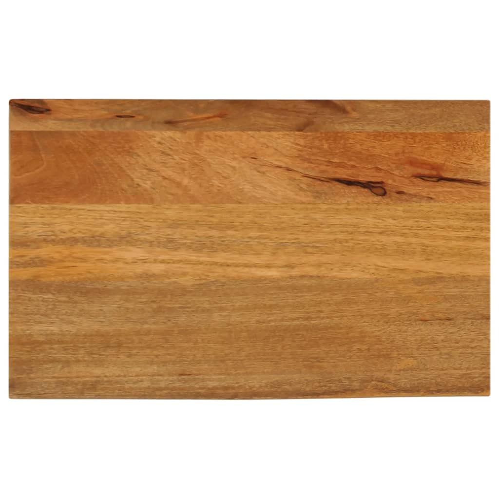 Vetonek Tablero de mesa borde natural madera maciza mango 40x30x2,5 cm