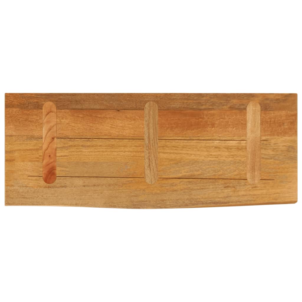 Plateau de table bord naturel bois de manguier massif 90x30x2,5 cm V2549 Vetonek